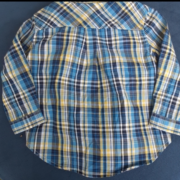 Size 12 months baby boys plaid Chaps long sleeve shirt - Picture 9 of 9